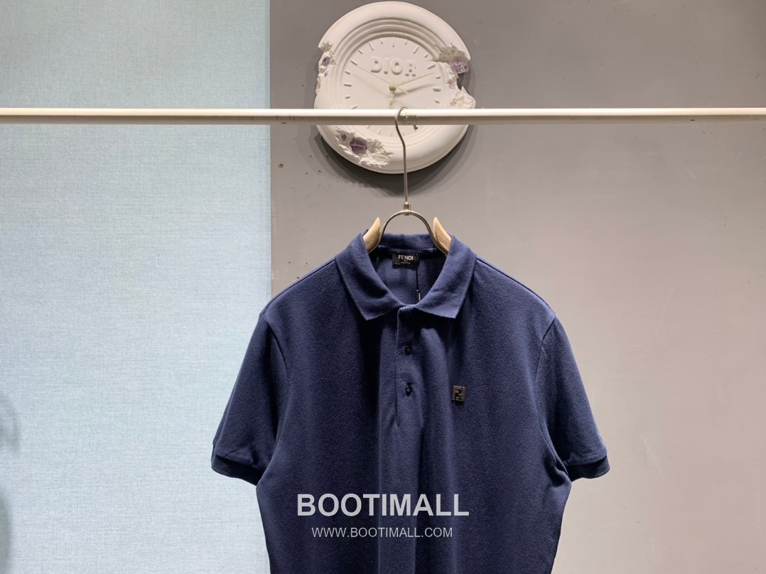 Fendi SS26 Metal FF Logo Piqué Cotton Polo Shirt 펜디 SS26 메탈 FF 로고 피케 코튼 폴로 셔츠 2