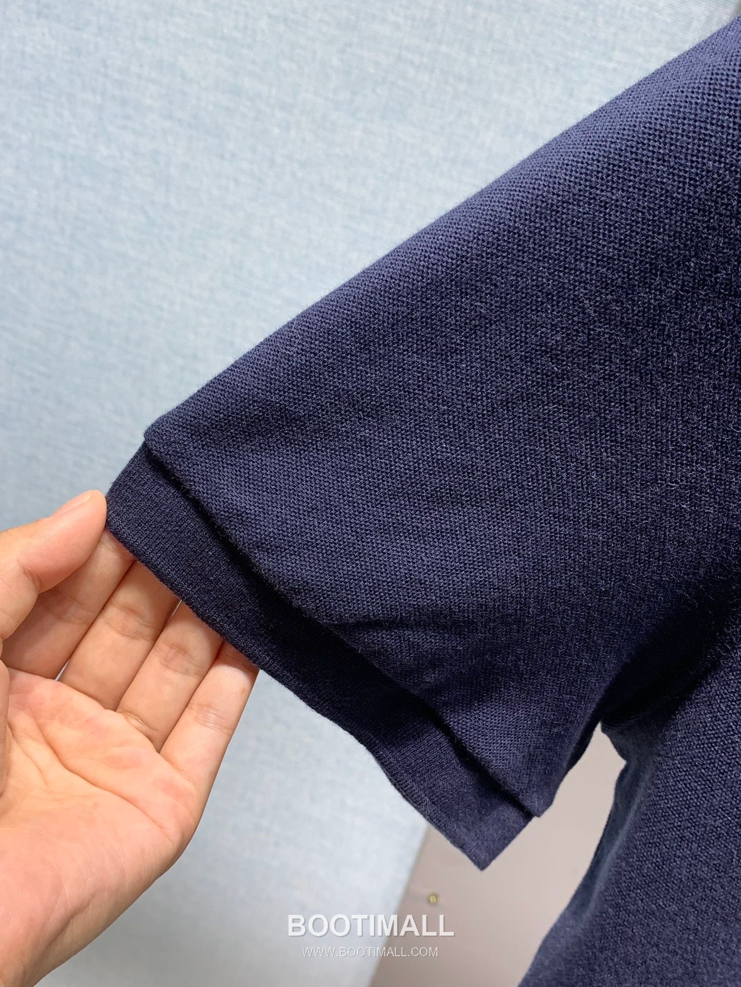 Fendi SS26 Metal FF Logo Piqué Cotton Polo Shirt 펜디 SS26 메탈 FF 로고 피케 코튼 폴로 셔츠 5