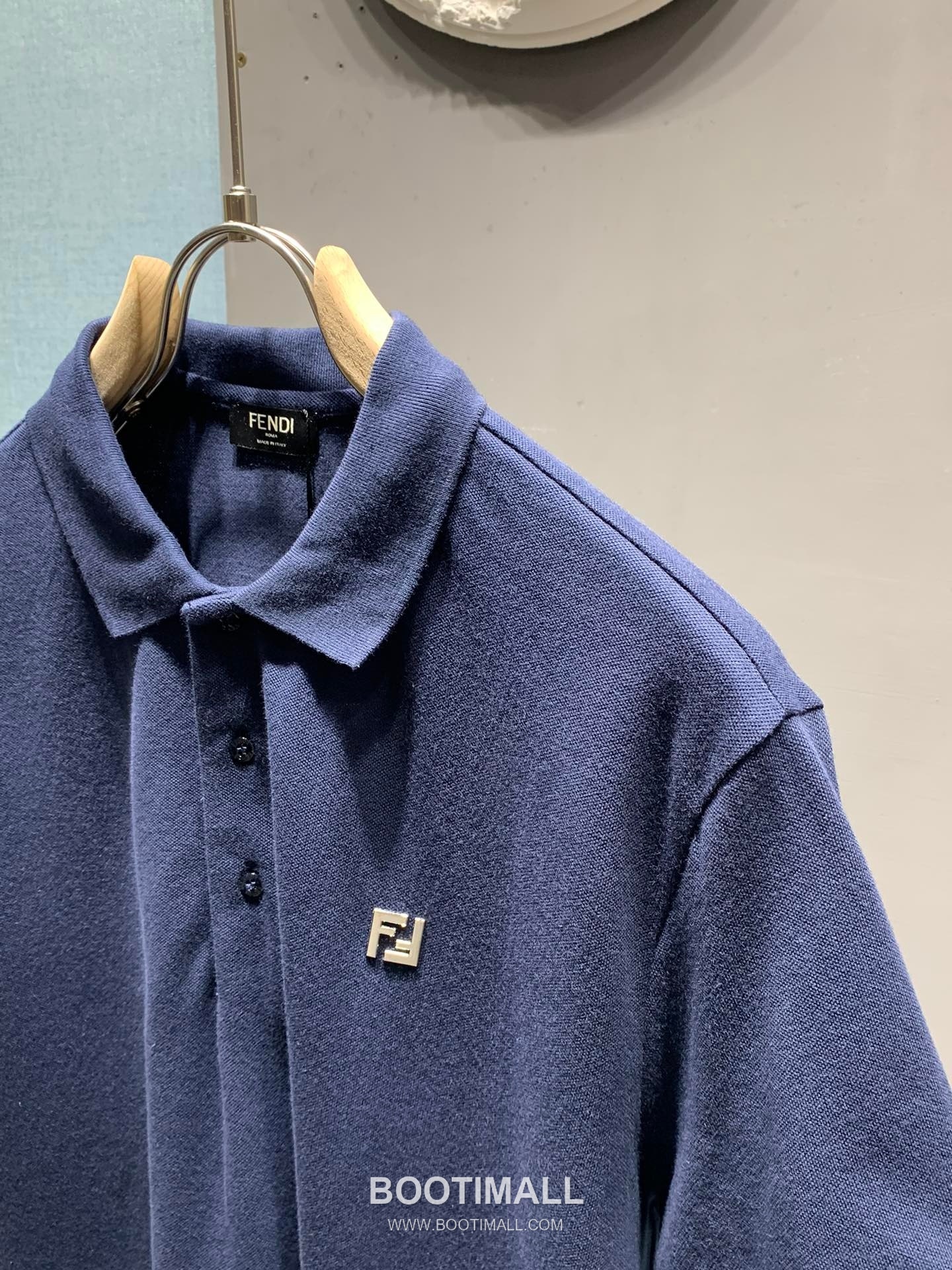 Fendi SS26 Metal FF Logo Piqué Cotton Polo Shirt 펜디 SS26 메탈 FF 로고 피케 코튼 폴로 셔츠 8
