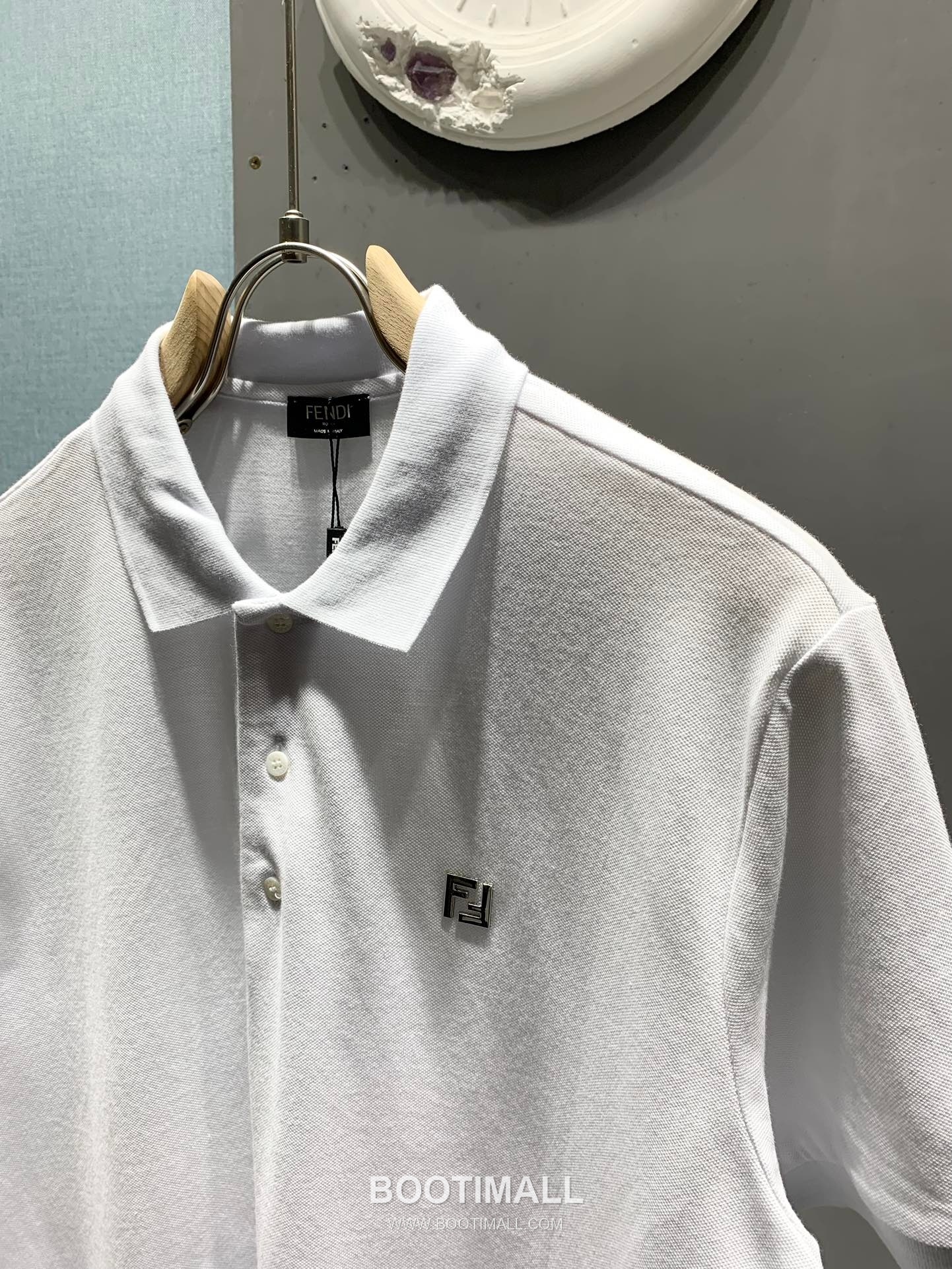 Fendi SS26 Metal FF Logo Piqué Cotton Polo Shirt 펜디 SS26 메탈 FF 로고 피케 코튼 폴로 셔츠 8
