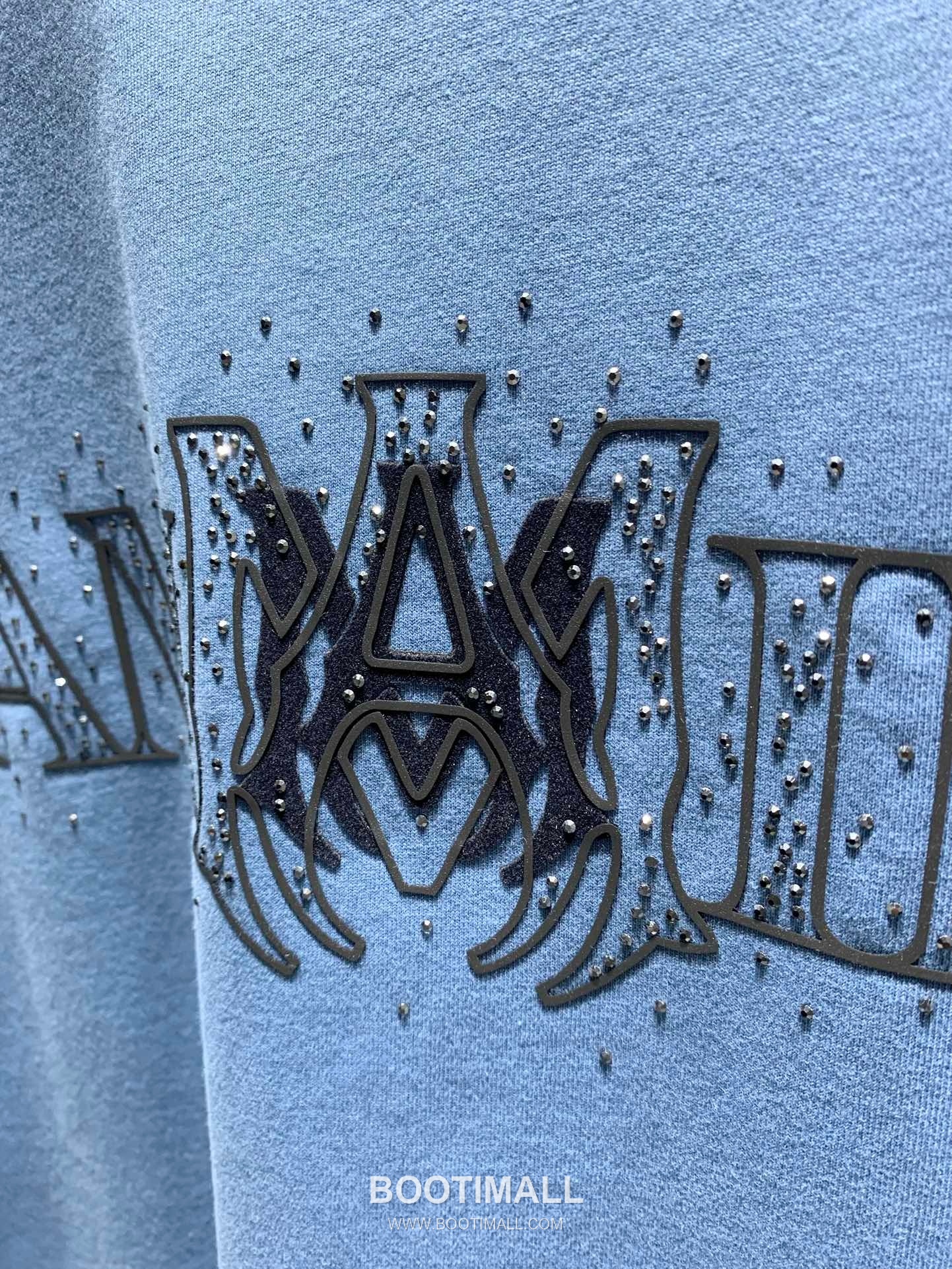 Amiri SS26 Logo Velvet Pressed Rhinestone Cotton T-Shirt 아미리 SS26 로고 벨벳 압착 스톤 코튼 티셔츠 8