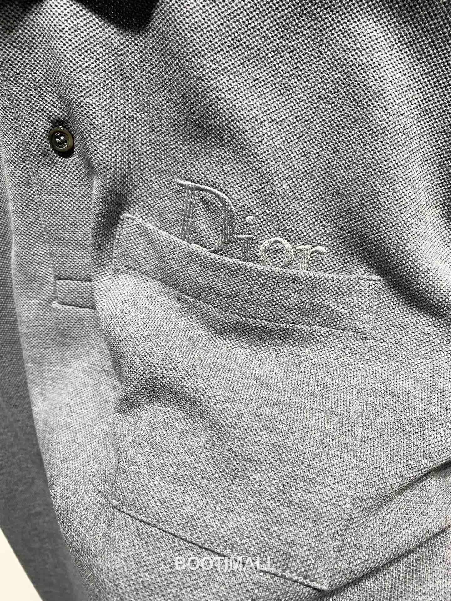 Dior SS26 Tone-on-Tone Embroidered Piqué Cotton Polo Shirt 디올 SS26 톤온톤 자수 피케 코튼 폴로 셔츠 3