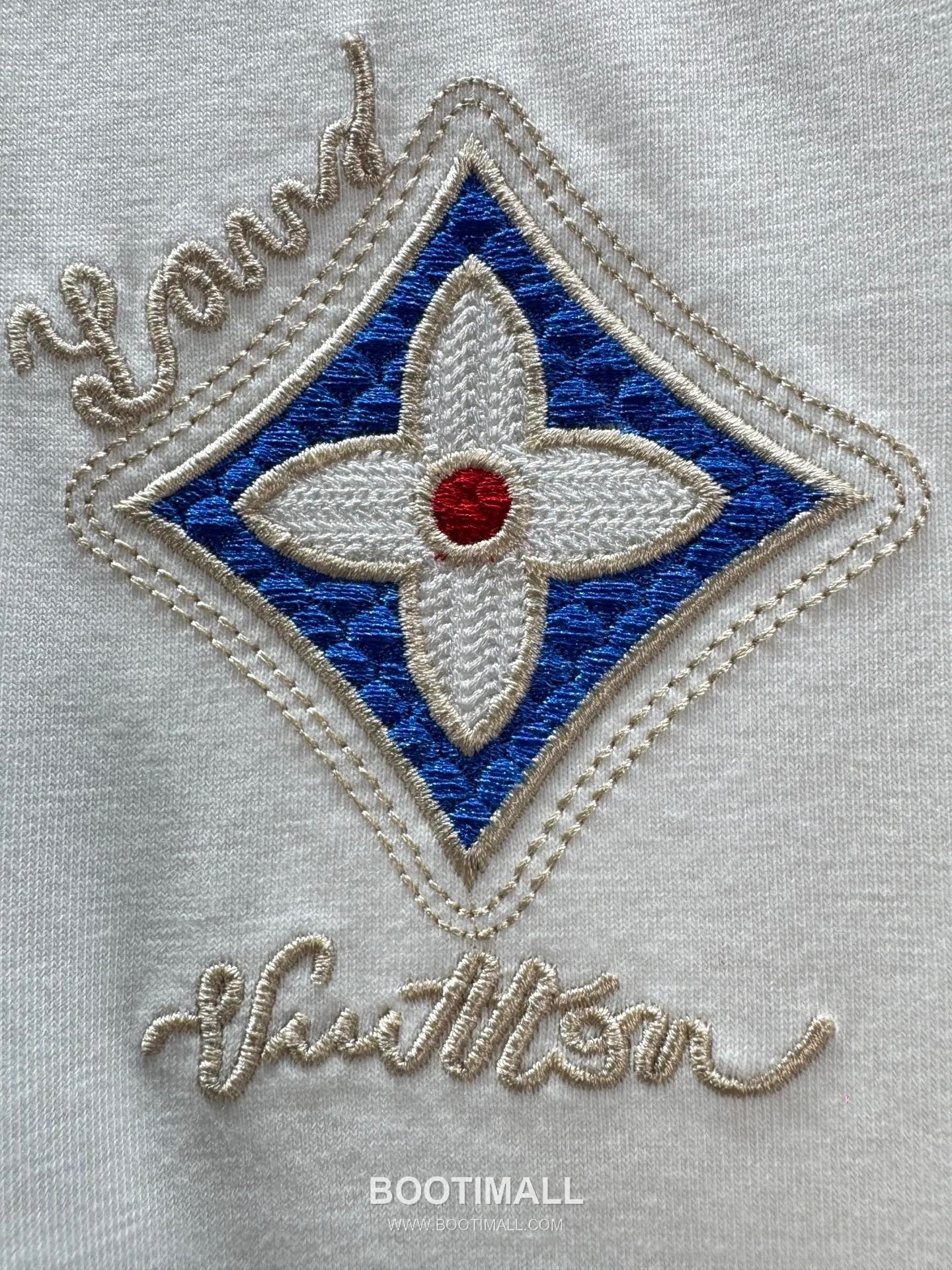 Louis Vuitton SS26 Clover Embroidered Logo Heavy Cotton T-Shirt 루이비통 SS26 클로버 자수 로고 헤비 코튼 티셔츠 AAW98215 8