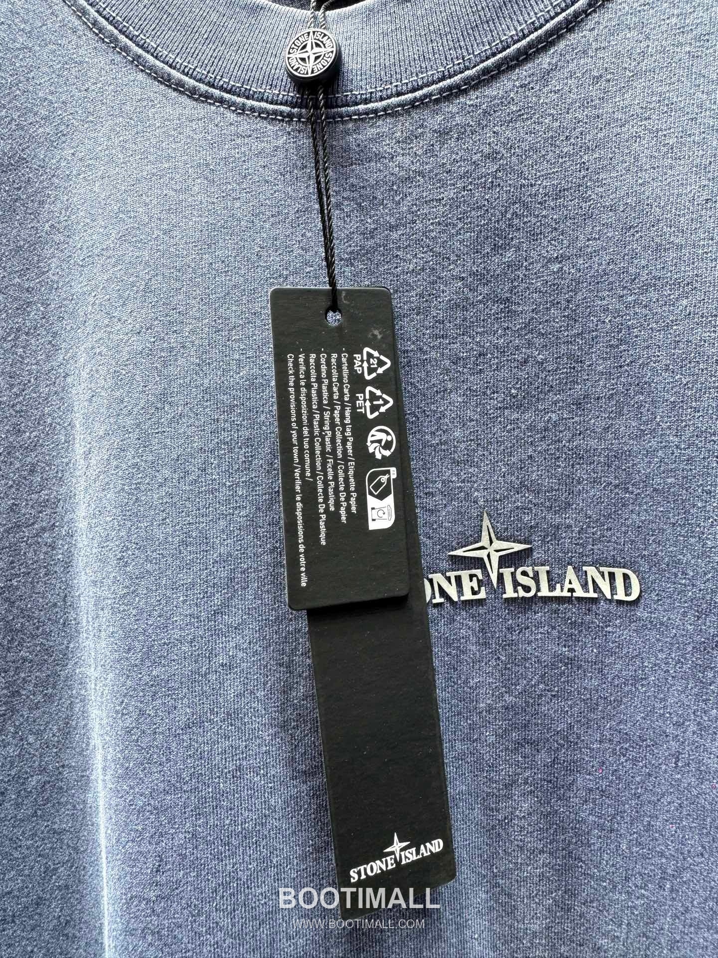 Stone Island SS26 Compass Logo Print Heavy Cotton T-Shirt 스톤아일랜드 SS26 컴퍼스 로고 프린트 헤비 코튼 티셔츠 WG26881 6