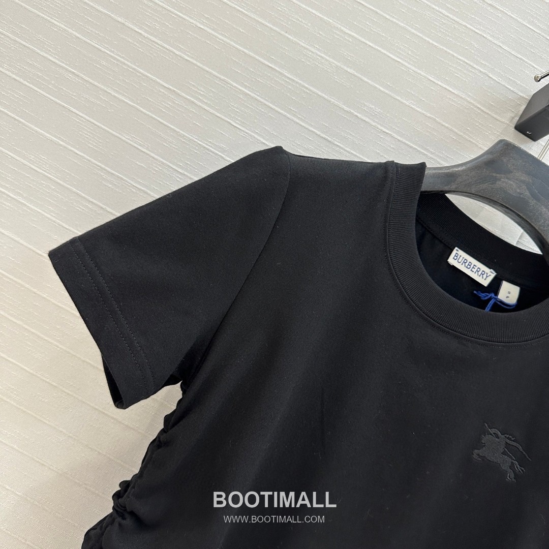 Burberry SS26 Check Panel Pleated Cotton T-Shirt 버버리 SS26 체크 패널 플리츠 코튼 티셔츠 12