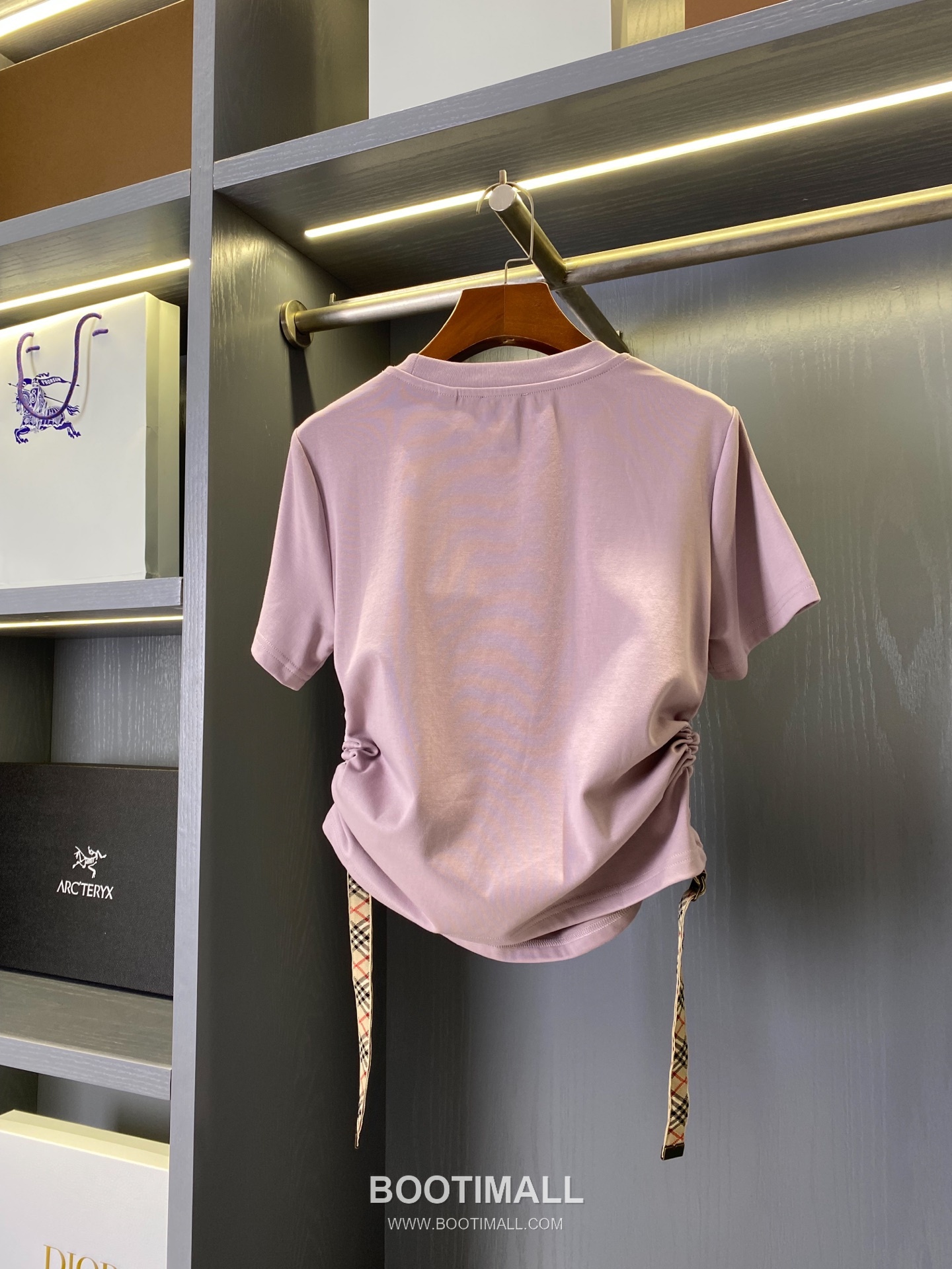 Burberry SS26 Check Panel Pleated Cotton T-Shirt 버버리 SS26 체크 패널 플리츠 코튼 티셔츠 2