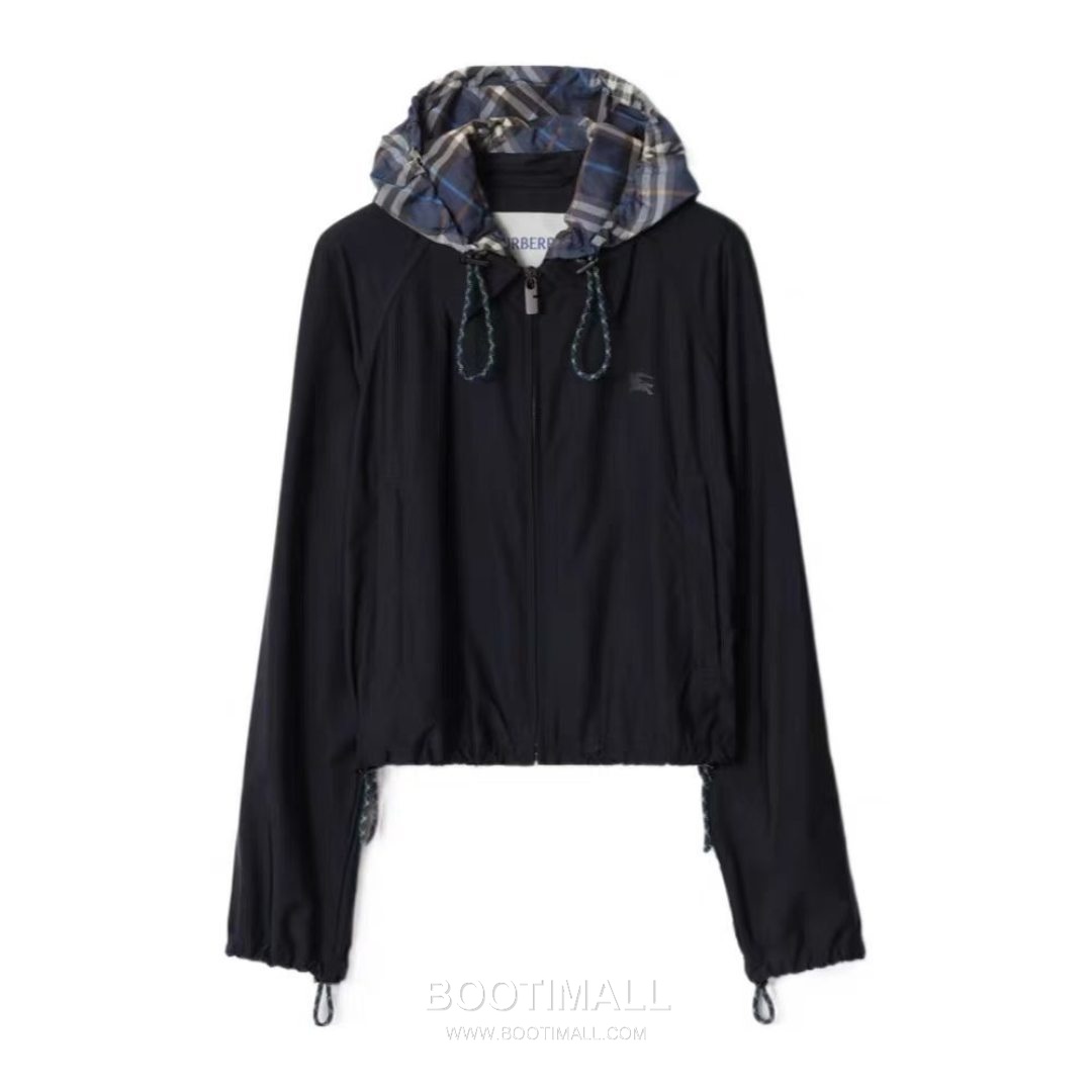 Burberry SS26 EKD Embroidered Nylon Hooded Cropped Jacket 버버리 SS26 EKD 자수 나일론 후드 크롭 재킷 6