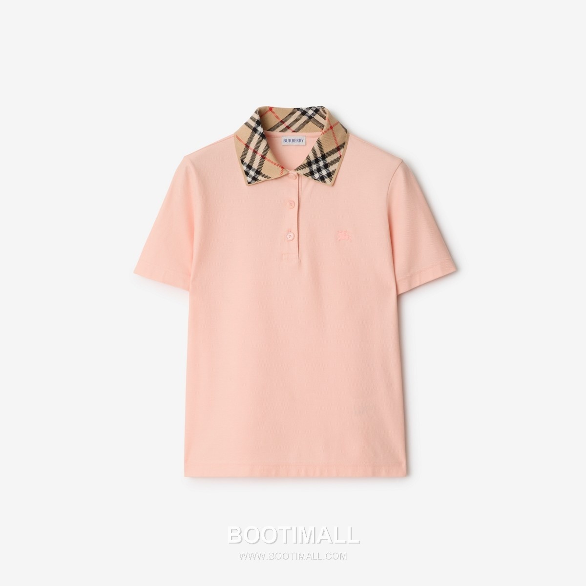 Burberry Check Collar Cotton Piqué Polo Shirt 버버리 체크 칼라 코튼 피케 폴로 셔츠 1