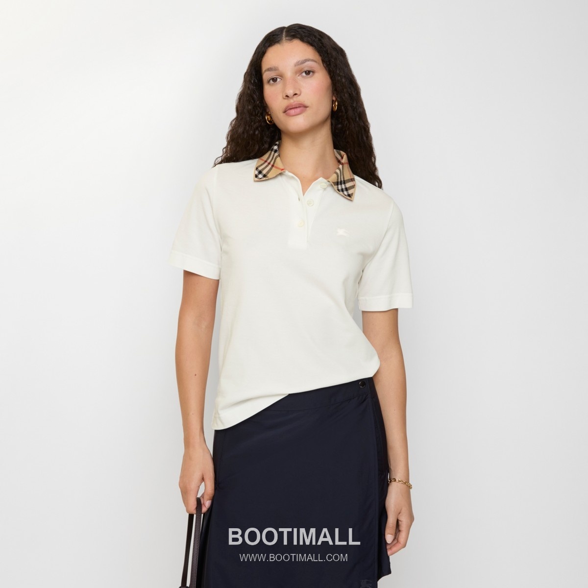 Burberry Check Collar Cotton Piqué Polo Shirt 버버리 체크 칼라 코튼 피케 폴로 셔츠 5