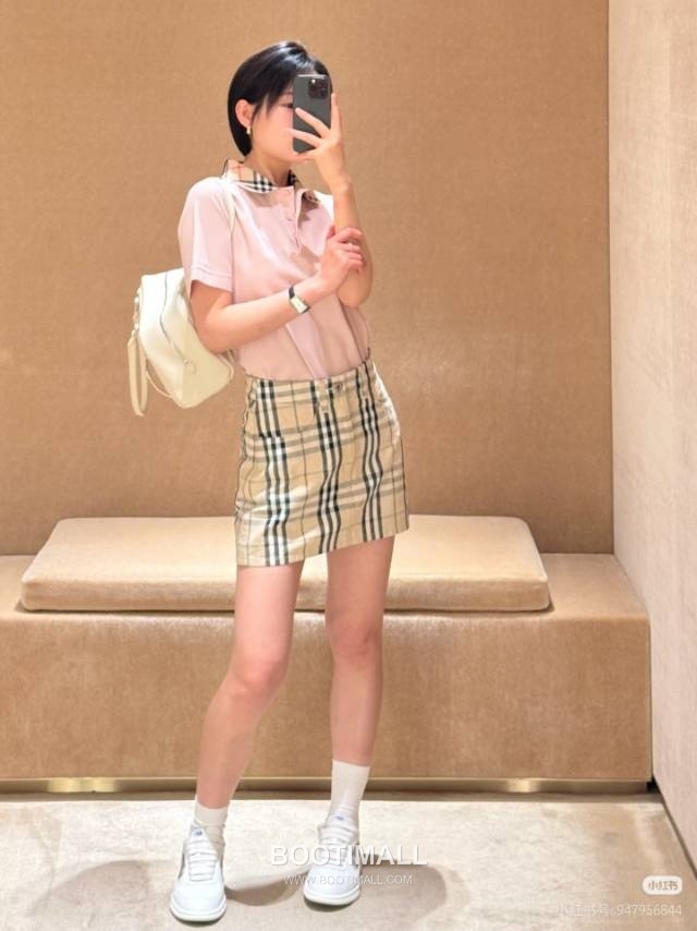 Burberry Check Collar Cotton Piqué Polo Shirt 버버리 체크 칼라 코튼 피케 폴로 셔츠 11