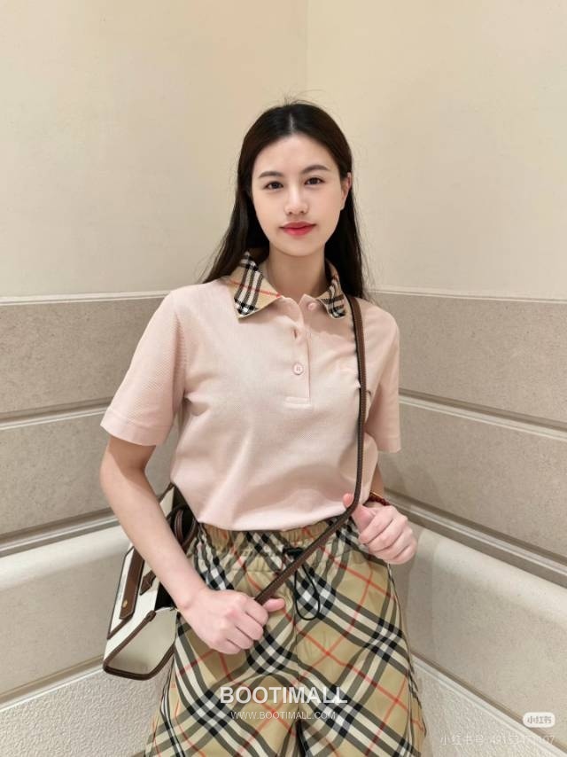 Burberry Check Collar Cotton Piqué Polo Shirt 버버리 체크 칼라 코튼 피케 폴로 셔츠 12