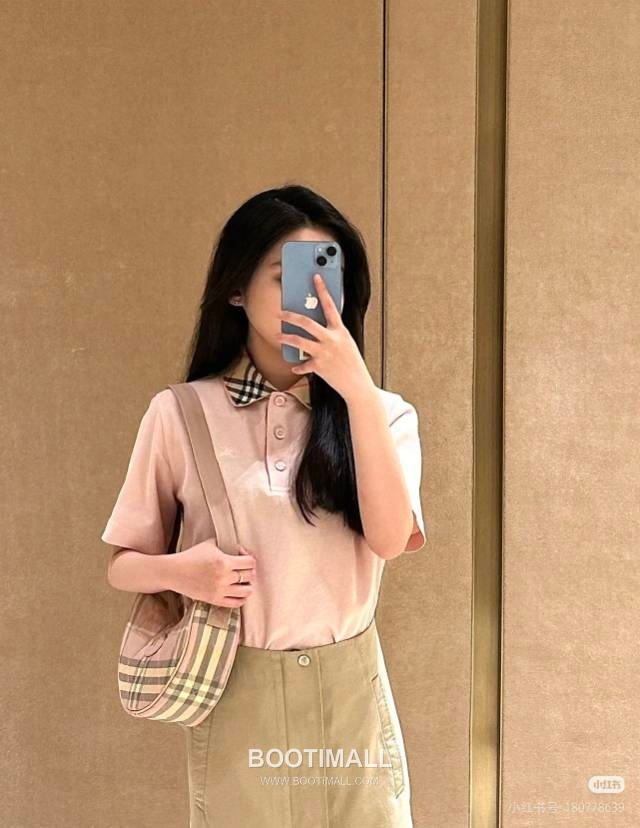 Burberry Check Collar Cotton Piqué Polo Shirt 버버리 체크 칼라 코튼 피케 폴로 셔츠 13