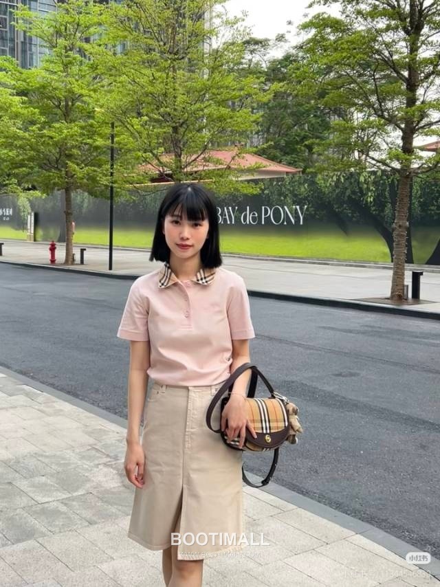 Burberry Check Collar Cotton Piqué Polo Shirt 버버리 체크 칼라 코튼 피케 폴로 셔츠 15