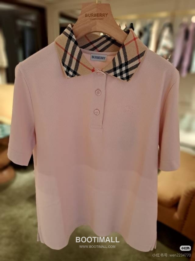 Burberry Check Collar Cotton Piqué Polo Shirt 버버리 체크 칼라 코튼 피케 폴로 셔츠 18