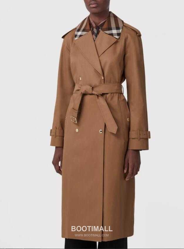 Burberry Waterloo Check Collar Gabardine Trench Coat 버버리 워털루 체크 칼라 개버딘 트렌치 코트 2
