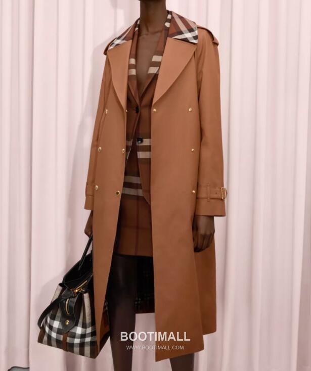Burberry Waterloo Check Collar Gabardine Trench Coat 버버리 워털루 체크 칼라 개버딘 트렌치 코트 3