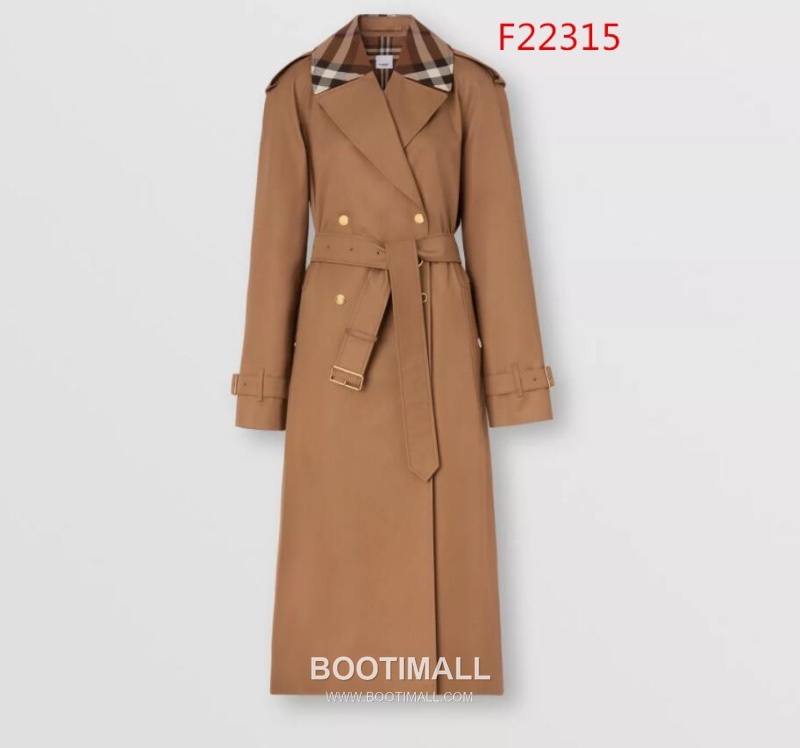 Burberry Waterloo Check Collar Gabardine Trench Coat 버버리 워털루 체크 칼라 개버딘 트렌치 코트 6
