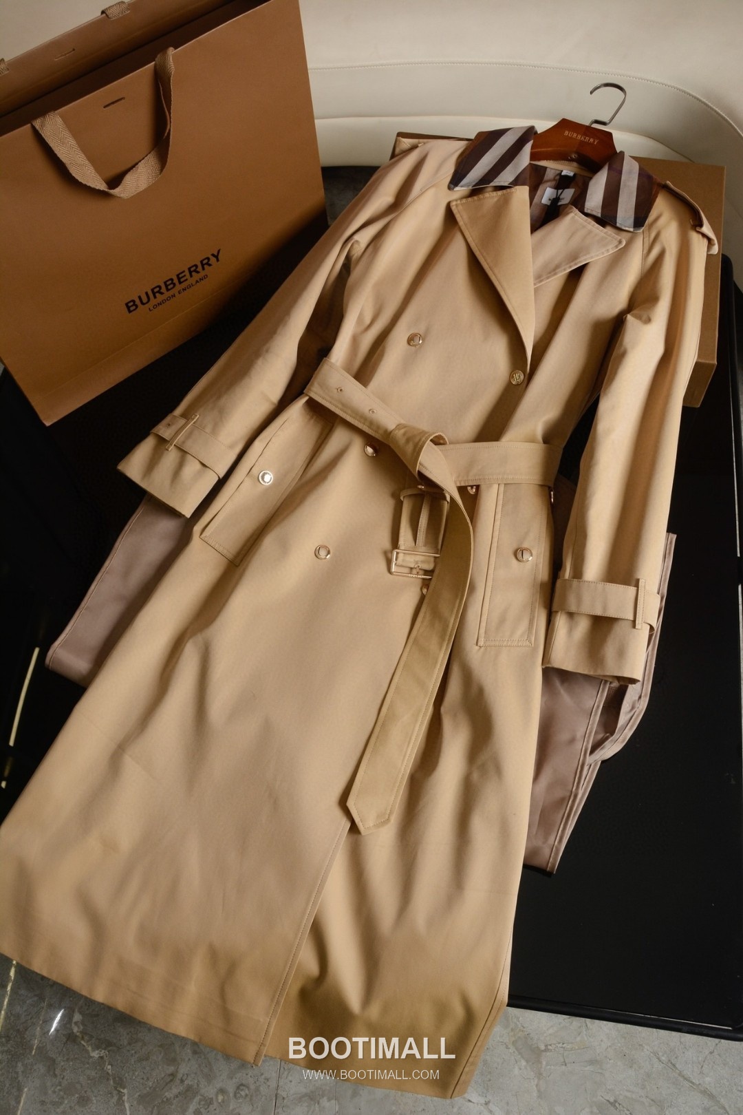 Burberry Waterloo Check Collar Gabardine Trench Coat 버버리 워털루 체크 칼라 개버딘 트렌치 코트 10