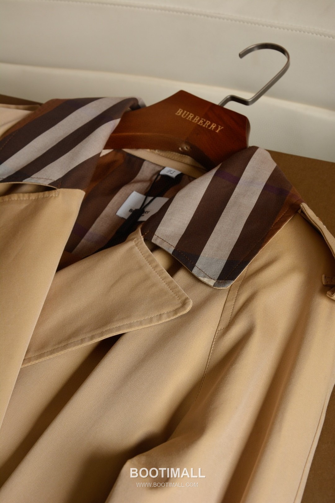 Burberry Waterloo Check Collar Gabardine Trench Coat 버버리 워털루 체크 칼라 개버딘 트렌치 코트 13