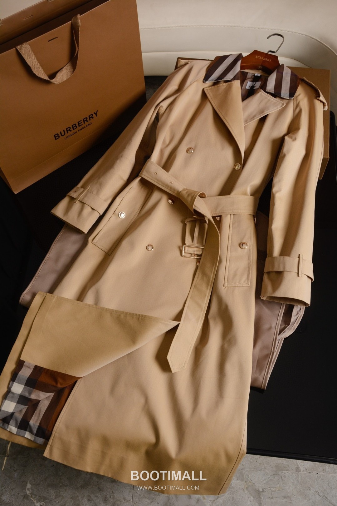 Burberry Waterloo Check Collar Gabardine Trench Coat 버버리 워털루 체크 칼라 개버딘 트렌치 코트 14