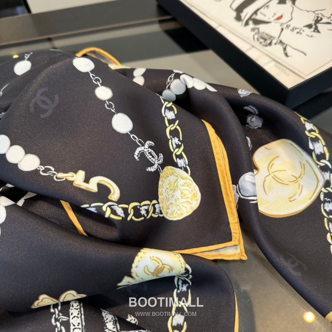 Ann Andelman 520 Capsule Silk Square Scarf 100% Silk Print Scarf 앤앤델만 520 캡슐 실크 스퀘어 스카프 90cm 8
