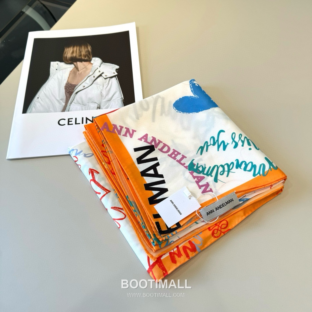 Ann Andelman 520 Capsule Silk Square Scarf 100% Silk Print Scarf 앤앤델만 520 캡슐 실크 스퀘어 스카프 90cm 4