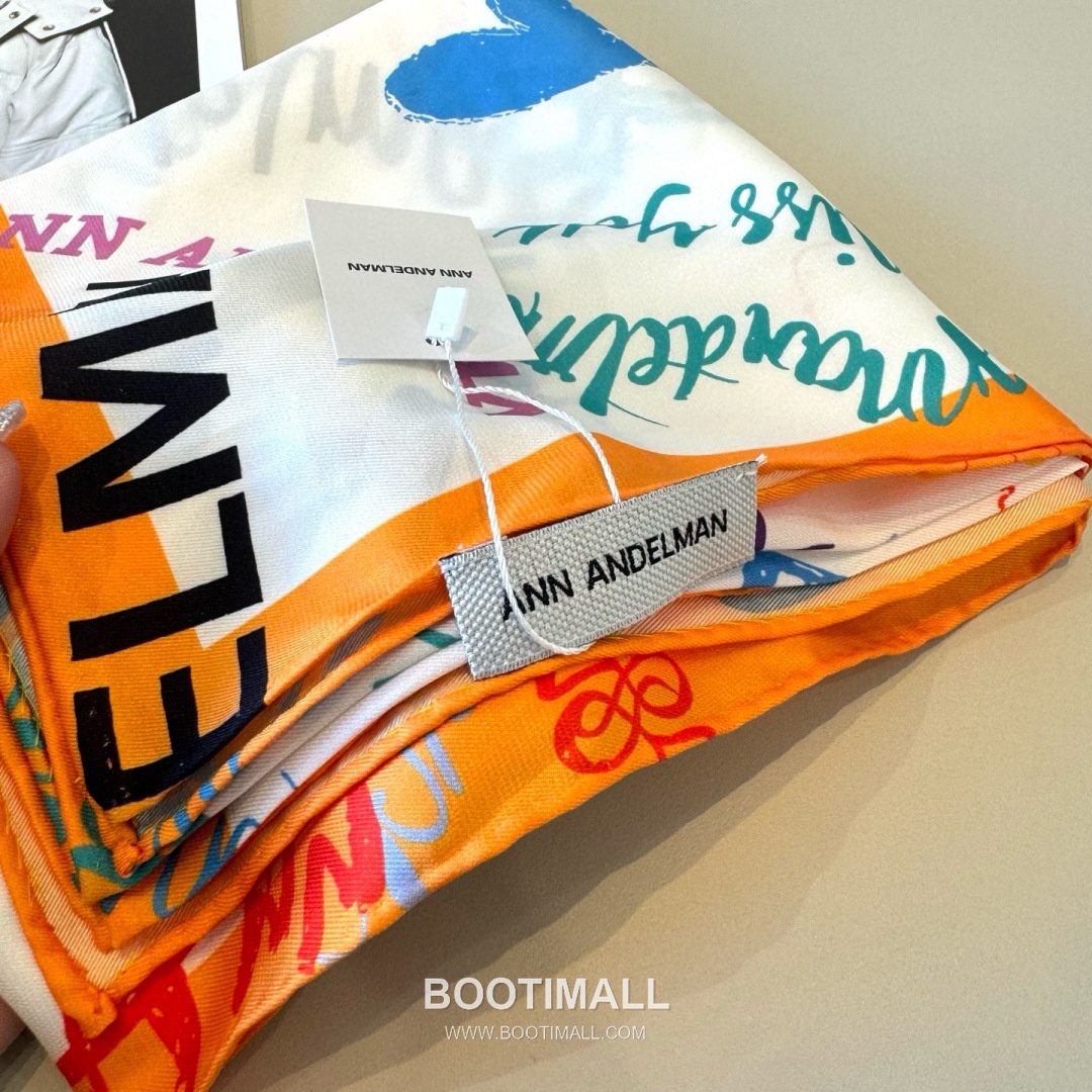 Ann Andelman 520 Capsule Silk Square Scarf 100% Silk Print Scarf 앤앤델만 520 캡슐 실크 스퀘어 스카프 90cm 8