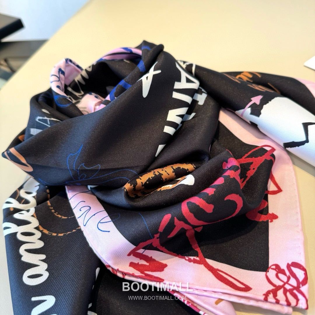 Ann Andelman 520 Capsule Silk Square Scarf 100% Silk Print Scarf 앤앤델만 520 캡슐 실크 스퀘어 스카프 90cm 6