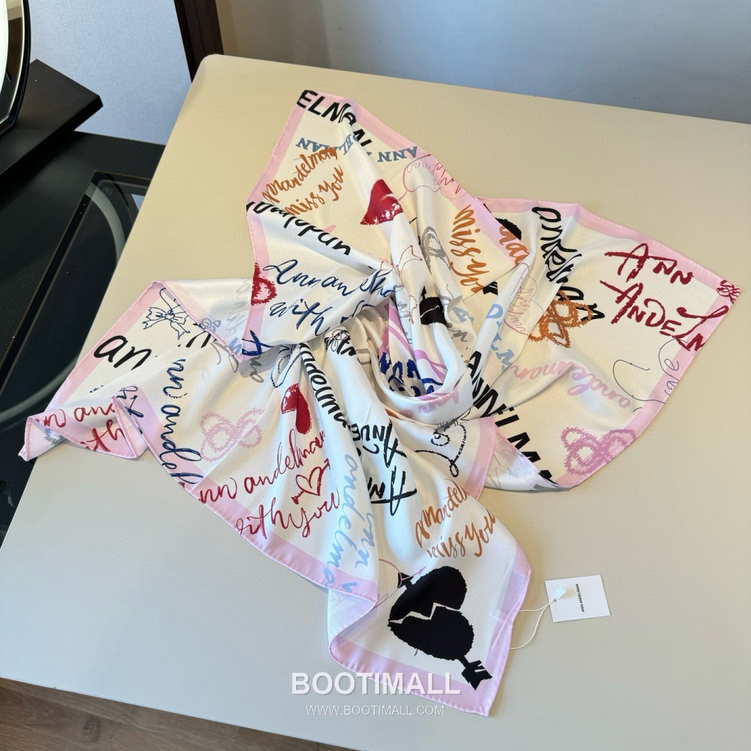 Ann Andelman 520 Capsule Silk Square Scarf 100% Silk Print Scarf 앤앤델만 520 캡슐 실크 스퀘어 스카프 90cm 8