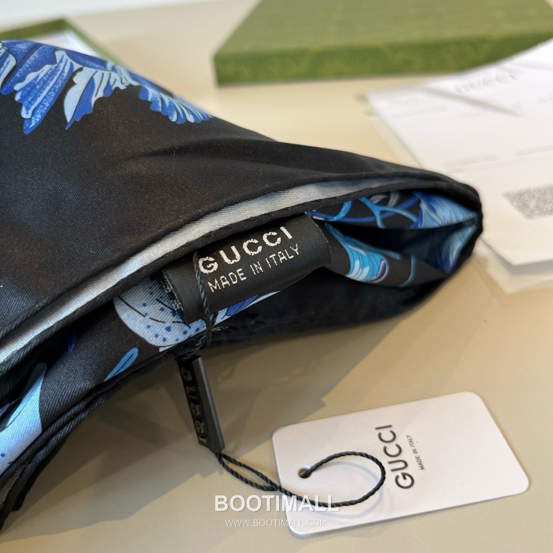 Gucci Logo Floral Silk Square Scarf 100% Silk Print Scarf 구찌 로고 플로럴 실크 스퀘어 스카프 90cm 8