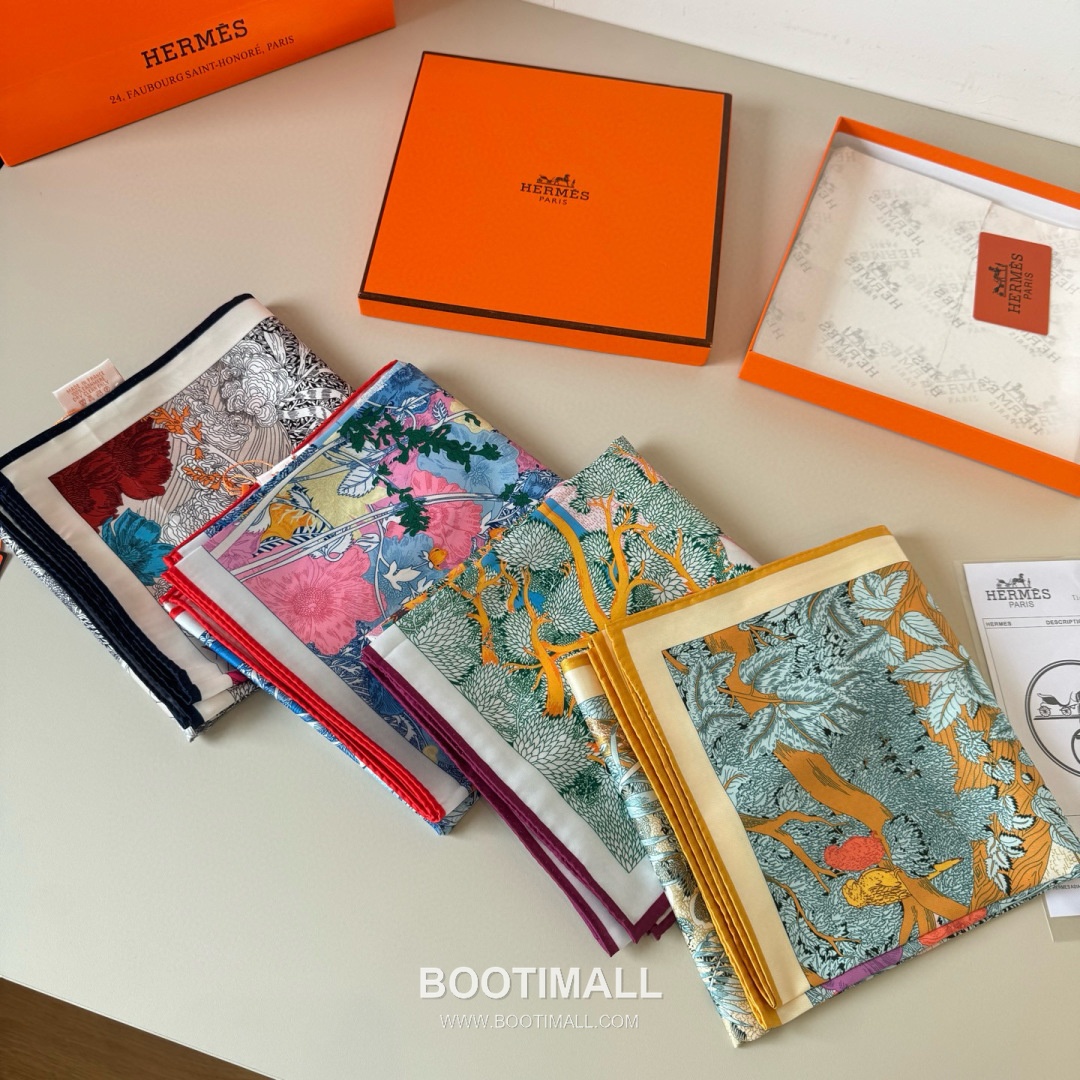 Hermes Retour a la Nature Silk Square Scarf 100% Silk Print Scarf 에르메스 리투르 아 라 나튀르 실크 스퀘어 스카프 90cm 9