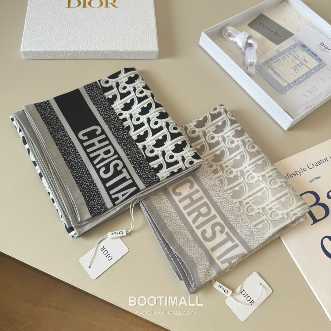 Dior Diortwin Oblique Silk Twill Square Scarf with Logo Jacquard Print 디올 디올트윈 오블리크 실크 트윌 스퀘어 스카프 로고 자카드 90cm 9