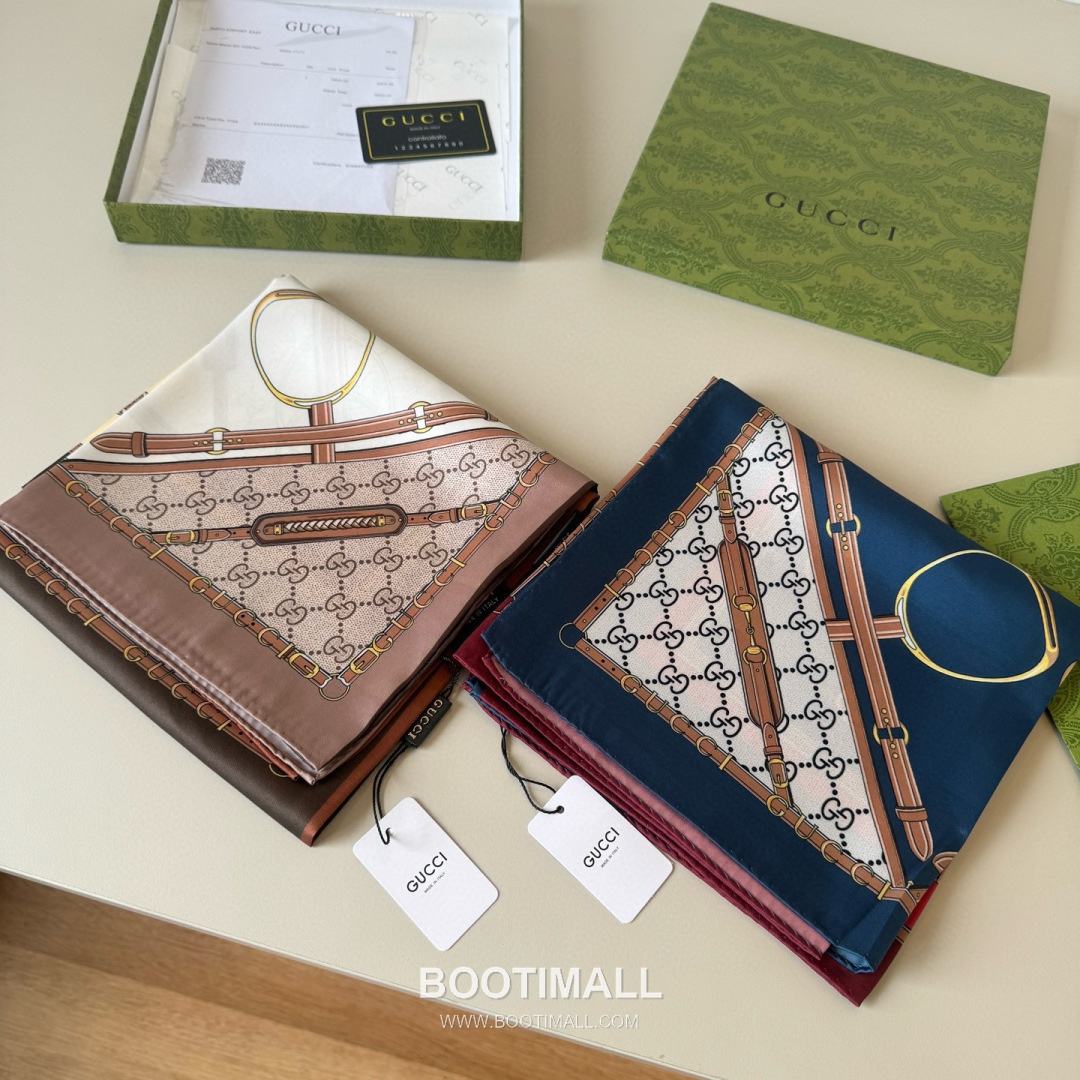 Gucci Archive Print Silk Square Scarf 100% Mulberry Silk Print Scarf 구찌 아카이브 프린트 실크 스퀘어 스카프 90cm 9