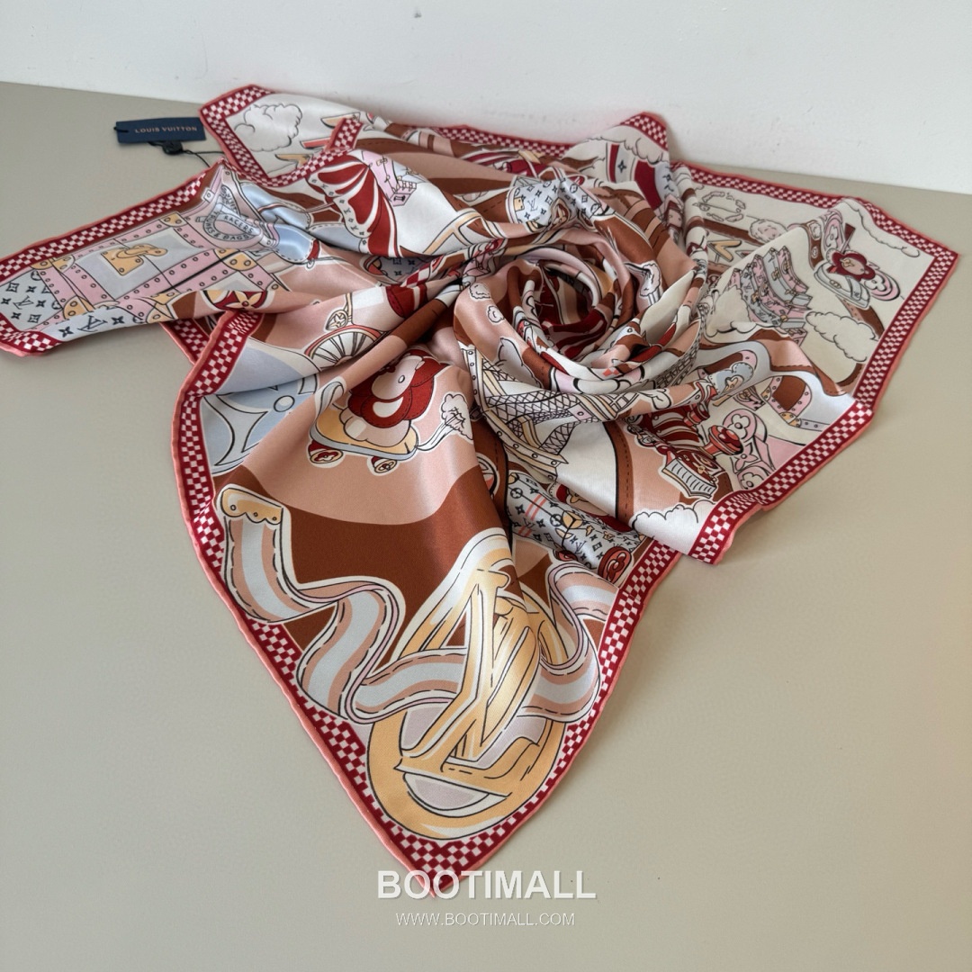 Louis Vuitton Belt Motif Silk Twill Square Scarf 100% Silk Twill Print Scarf 루이비통 벨트 모티프 실크 트윌 스퀘어 스카프 90cm 9