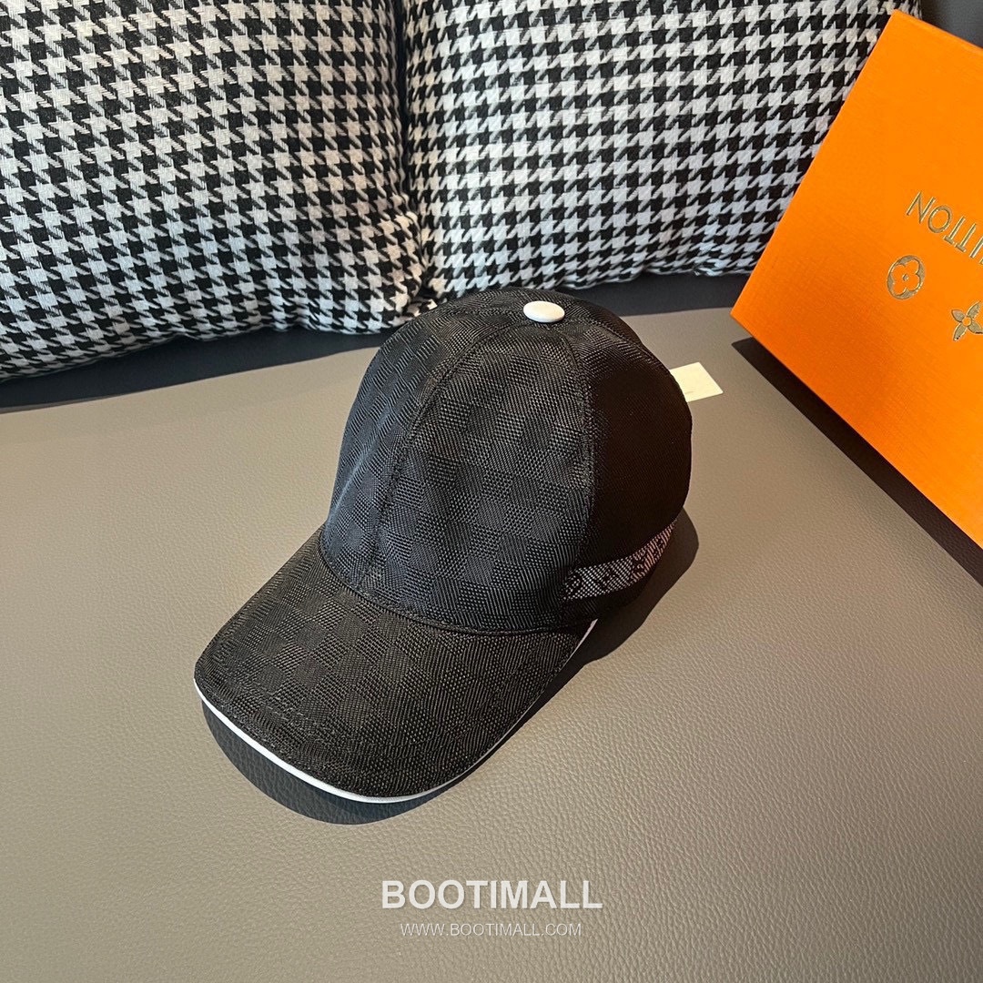 Louis Vuitton Damier Canvas Leather Strap Baseball Cap 루이비통 다미에 캔버스 가죽 스트랩 베이스볼 캡 56cm 1