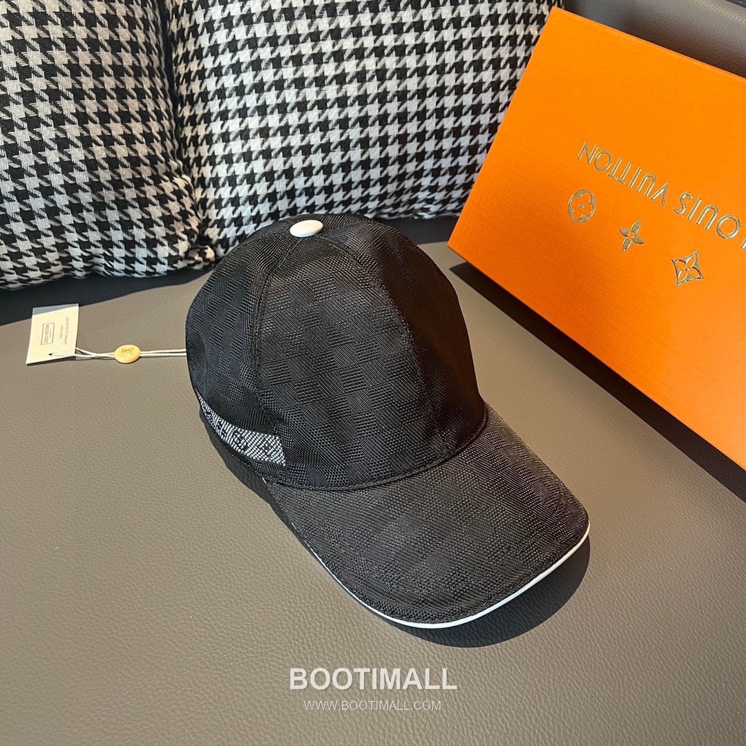Louis Vuitton Damier Canvas Leather Strap Baseball Cap 루이비통 다미에 캔버스 가죽 스트랩 베이스볼 캡 56cm 3