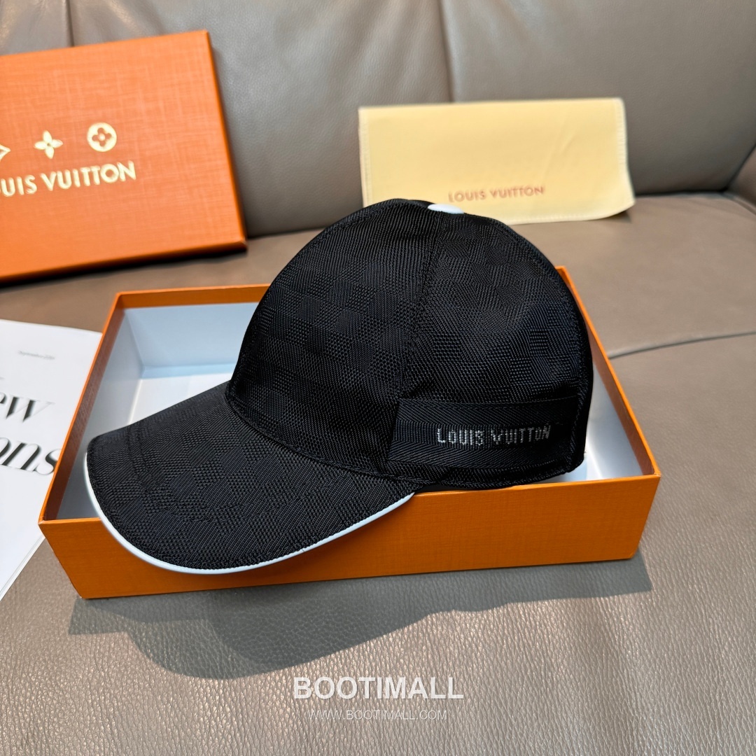 Louis Vuitton Damier Canvas Leather Strap Baseball Cap 루이비통 다미에 캔버스 가죽 스트랩 베이스볼 캡 56cm 1