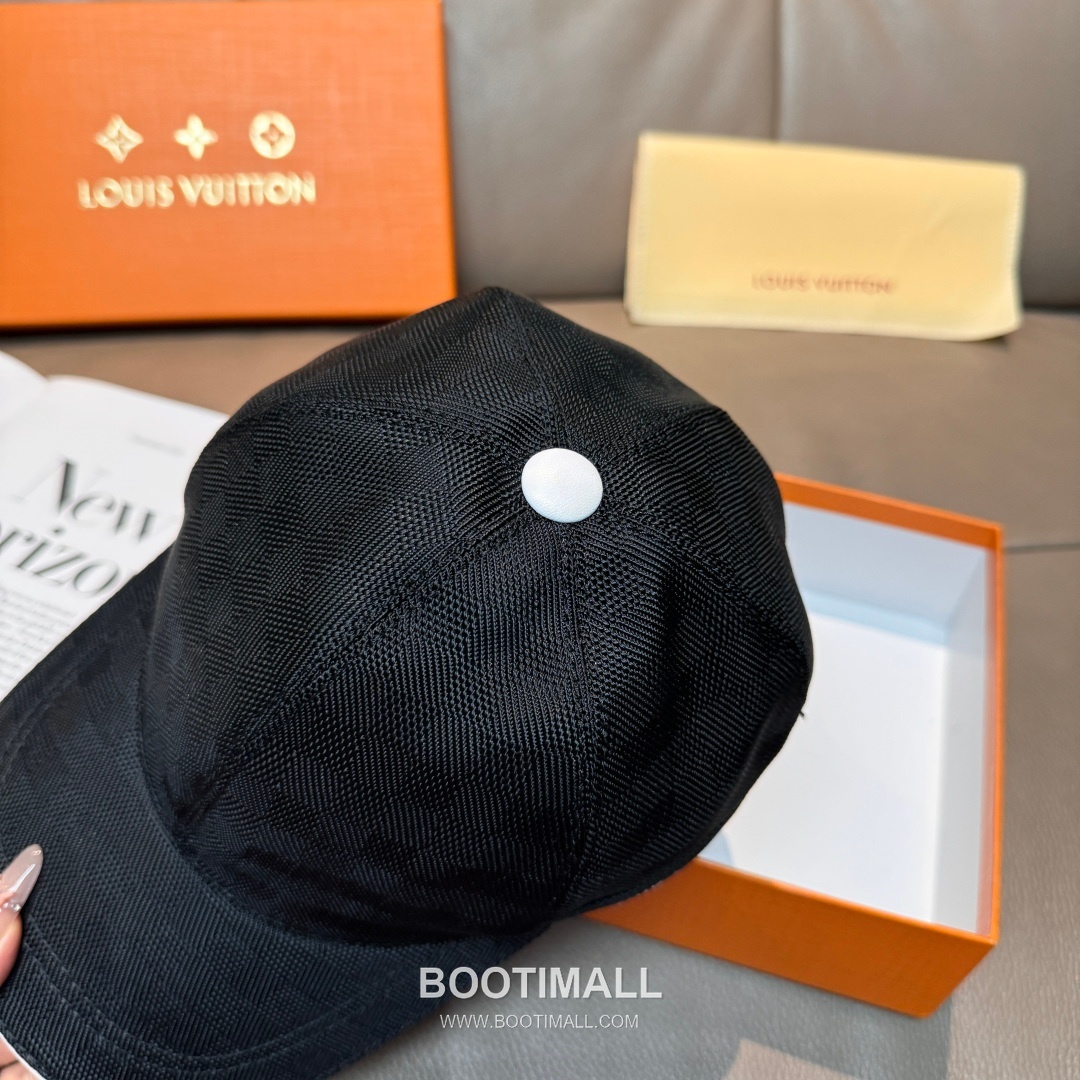 Louis Vuitton Damier Canvas Leather Strap Baseball Cap 루이비통 다미에 캔버스 가죽 스트랩 베이스볼 캡 56cm 5
