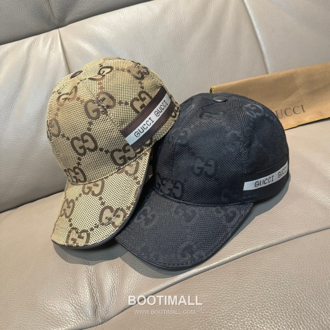 Gucci Double G Insect Print Canvas Leather Strap Baseball Cap 구찌 더블 G 인섹트 프린트 캔버스 가죽 스트랩 베이스볼 캡 56cm 9
