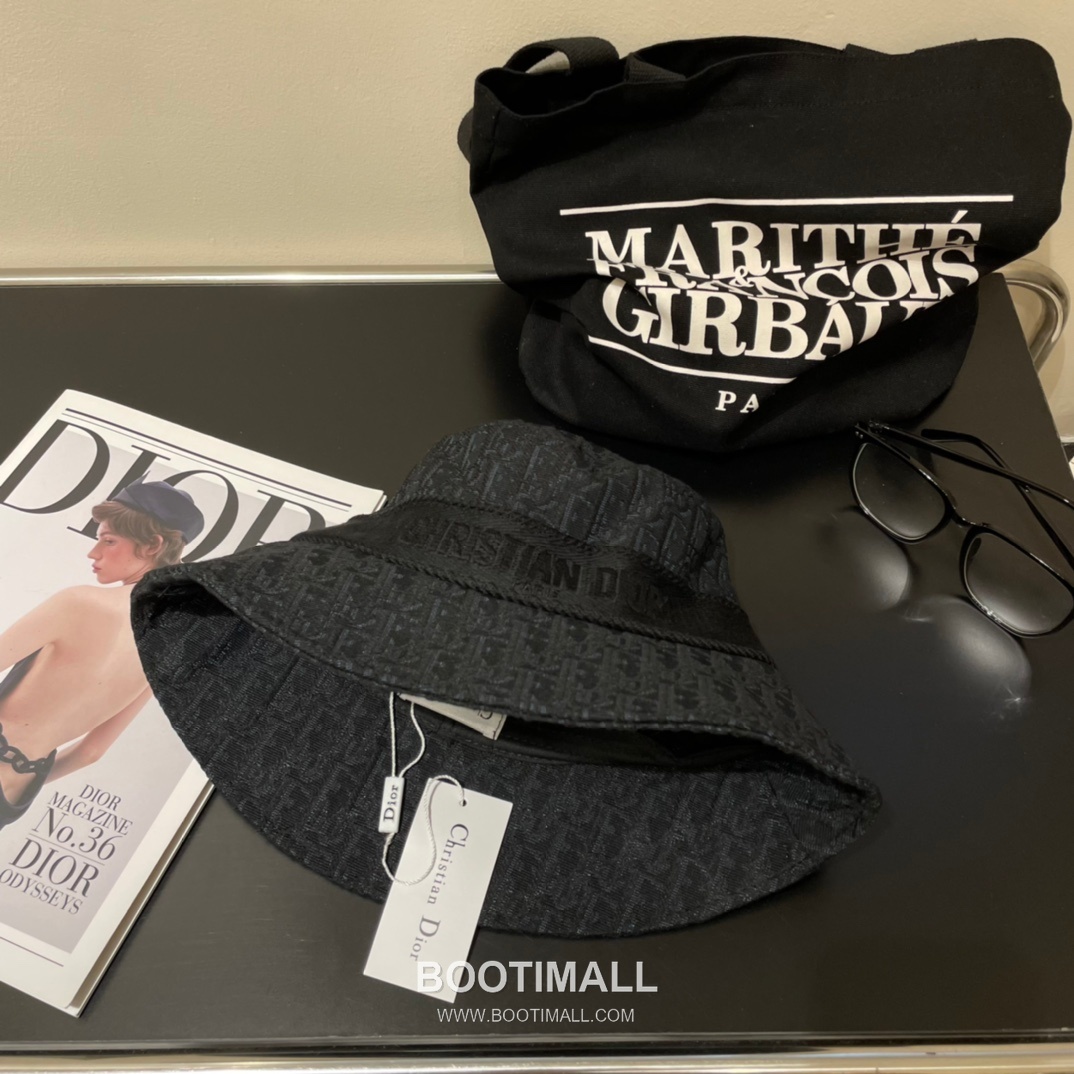 Dior Logo Linen Cotton Blend Bucket Hat 디올 로고 린넨 코튼 혼방 버킷 햇 56cm 7