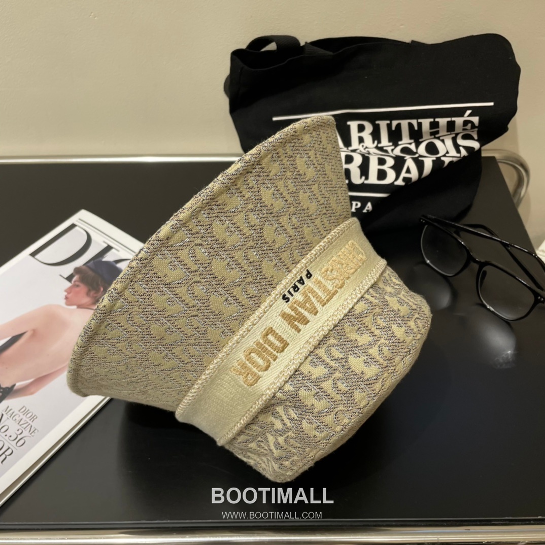 Dior Logo Linen Cotton Blend Bucket Hat 디올 로고 린넨 코튼 혼방 버킷 햇 56cm 6