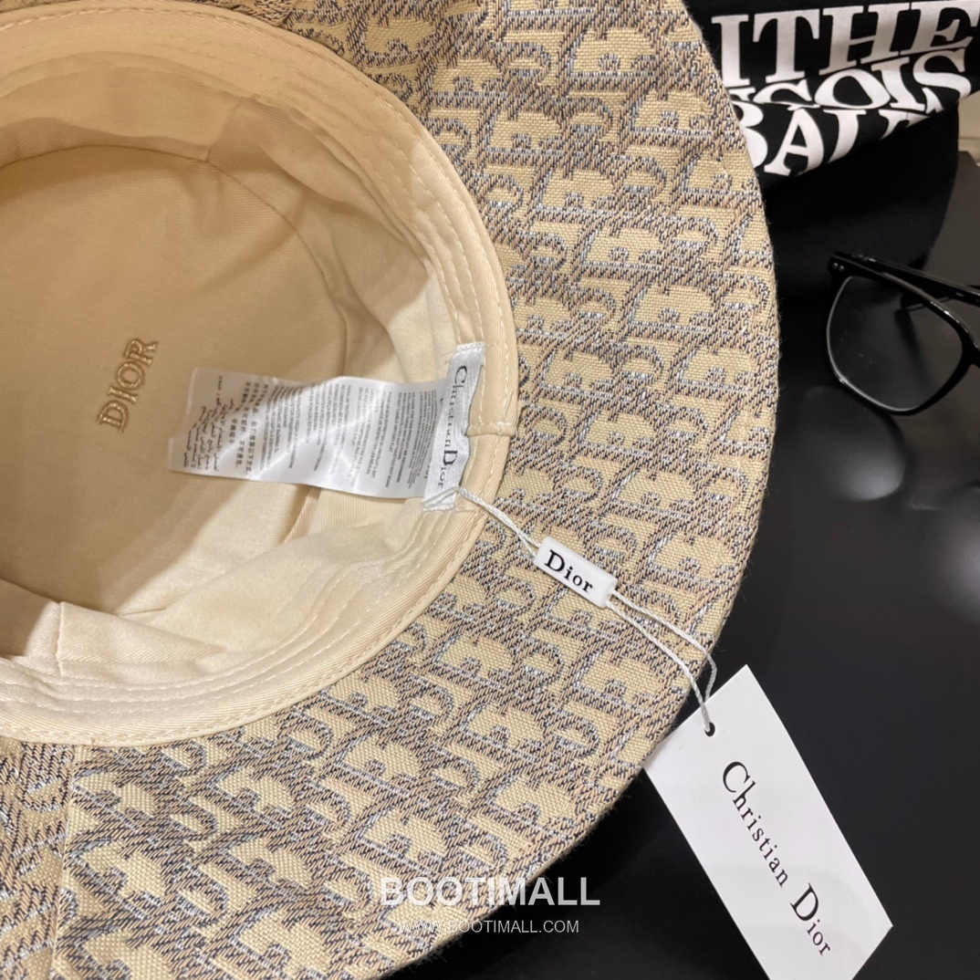 Dior Logo Linen Cotton Blend Bucket Hat 디올 로고 린넨 코튼 혼방 버킷 햇 56cm 7