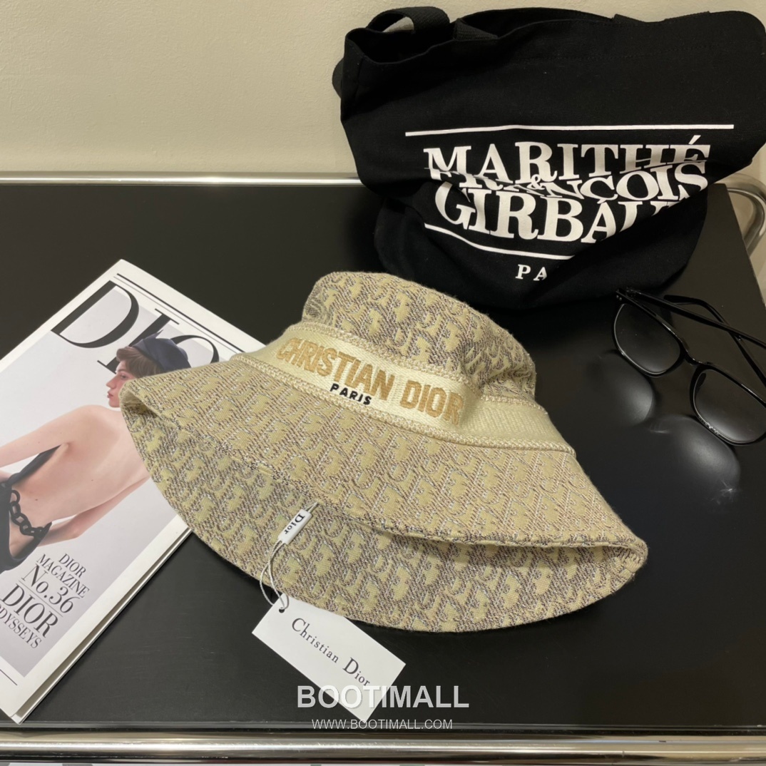 Dior Logo Linen Cotton Blend Bucket Hat 디올 로고 린넨 코튼 혼방 버킷 햇 56cm 9