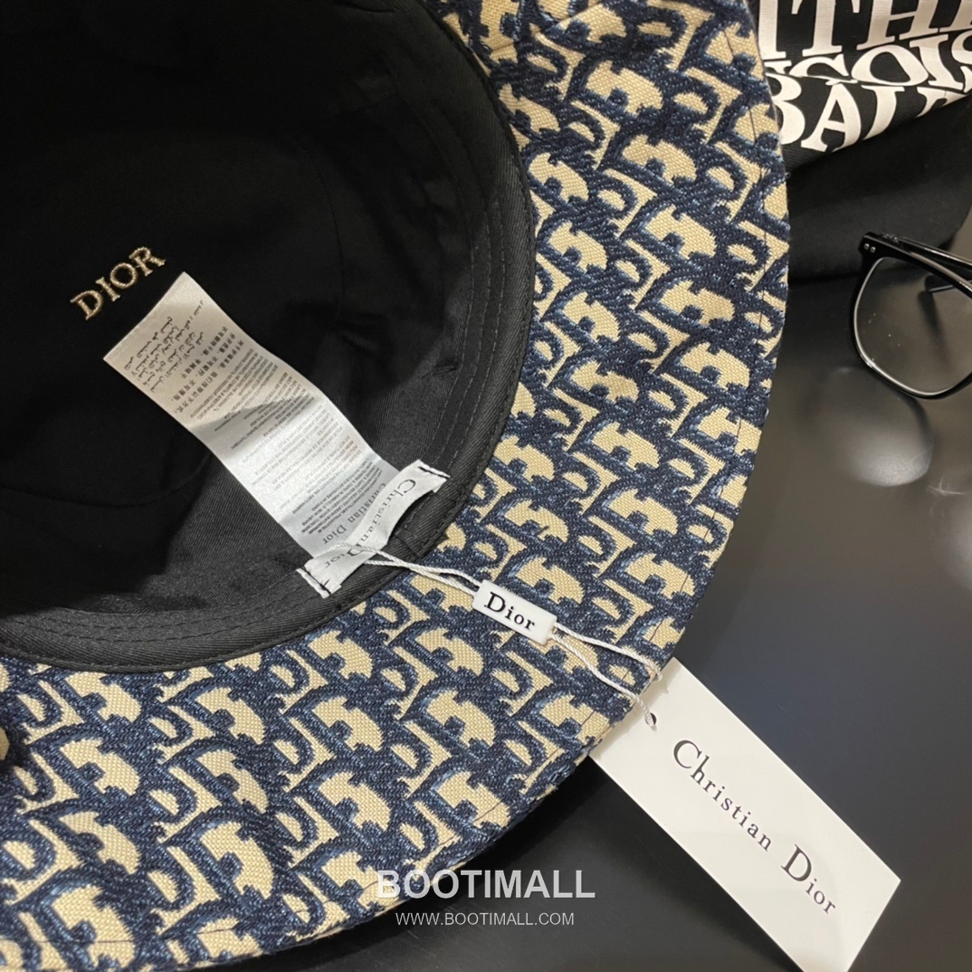 Dior Logo Linen Cotton Blend Bucket Hat 디올 로고 린넨 코튼 혼방 버킷 햇 56cm 7