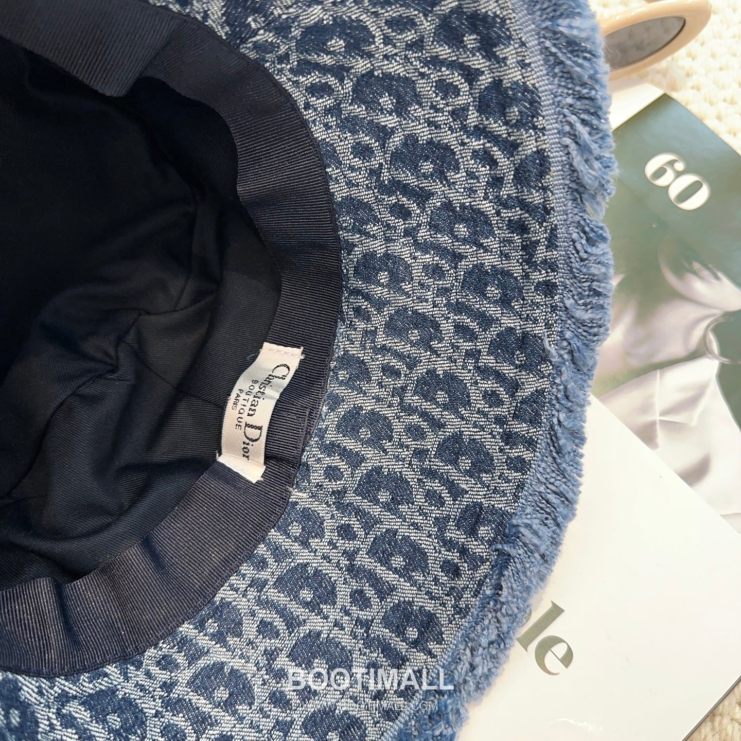 Dior Logo Linen Cotton Blend Bucket Hat 디올 로고 린넨 코튼 혼방 버킷 햇 56cm 7