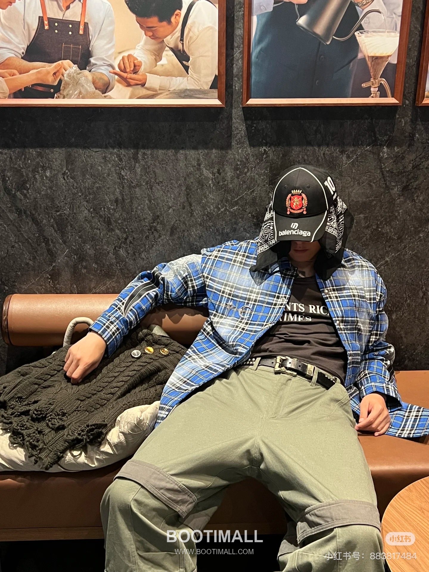 Balenciaga Embroidered Logo Cotton Baseball Cap 발렌시아가 자수 로고 코튼 베이스볼 캡 56cm 3