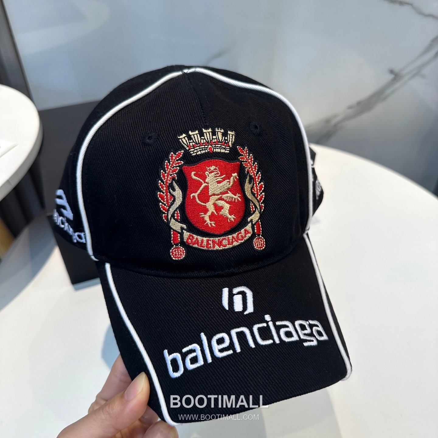 Balenciaga Embroidered Logo Cotton Baseball Cap 발렌시아가 자수 로고 코튼 베이스볼 캡 56cm 5