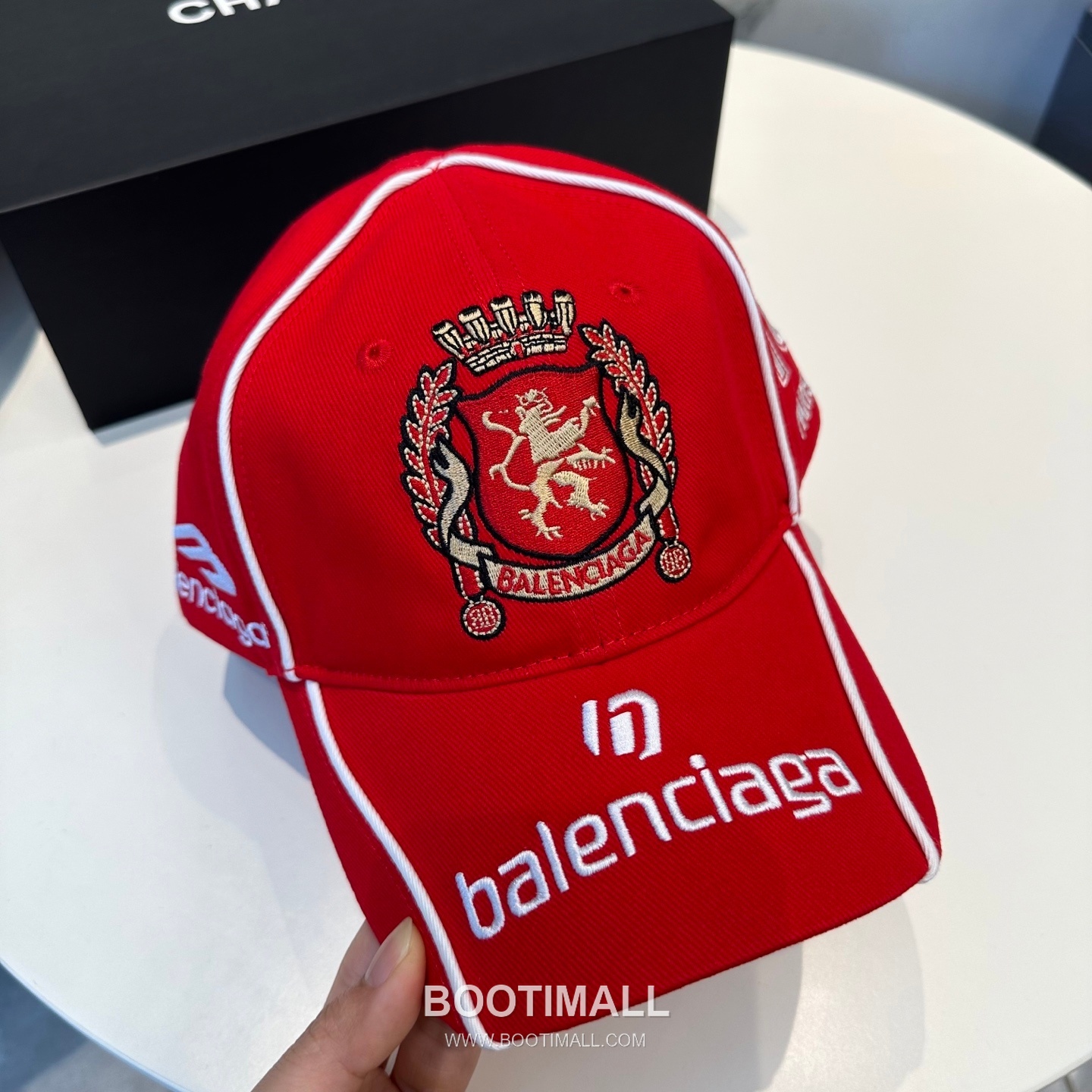 Balenciaga Embroidered Logo Cotton Baseball Cap 발렌시아가 자수 로고 코튼 베이스볼 캡 56cm 5