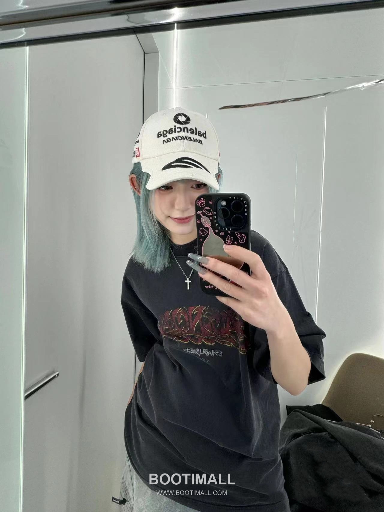 Balenciaga Embroidered Logo Cotton Baseball Cap 발렌시아가 자수 로고 코튼 베이스볼 캡 56cm 2