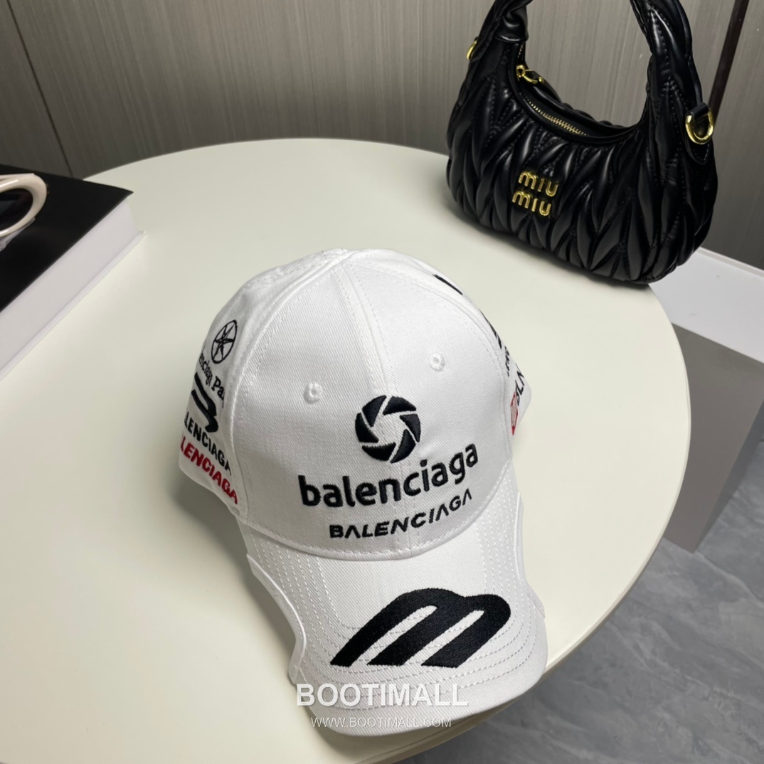 Balenciaga Embroidered Logo Cotton Baseball Cap 발렌시아가 자수 로고 코튼 베이스볼 캡 56cm 5